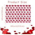 thumbnail image 2 of Valentine''s Day Tablecloth Rectangle Love Heart Tablecloth Machine Washable Tablecloth for Boutique Valentine Mother''s Day Wedding Decoration, Polyester, 60 X 84 Inches, 2 of 6