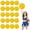 Gold+Gold, variant on Cheerleading Poms 20 Pcs Four Finger Handle Handheld Pompoms for Sports Team Cheer Spirit Games Dance Party Adults