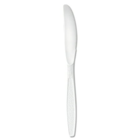 Polystyrene Heavy White Knife - SOLO Cup Company Extra-Heavy Polystyrene Knives, White, Guildware Design, Bulk, 1,000/Case