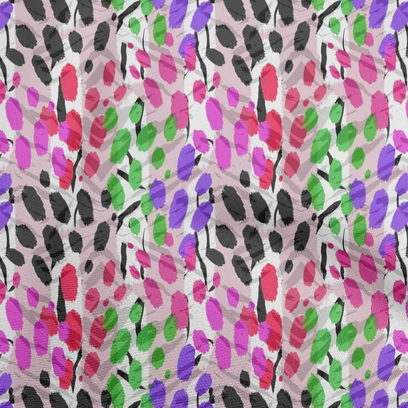 oneOone Polyester Spandex Fuschia Pink Fabric Brush Stroke Sewing Material Print Fabric By The Yard 56 Inch Wide