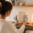 thumbnail image 5 of 2Pcs Decorative Bookend with Stick Figure, Metal Stickman Bookend, Decorative Book Support for Office School Library and Book Lover Decor, 5 of 10