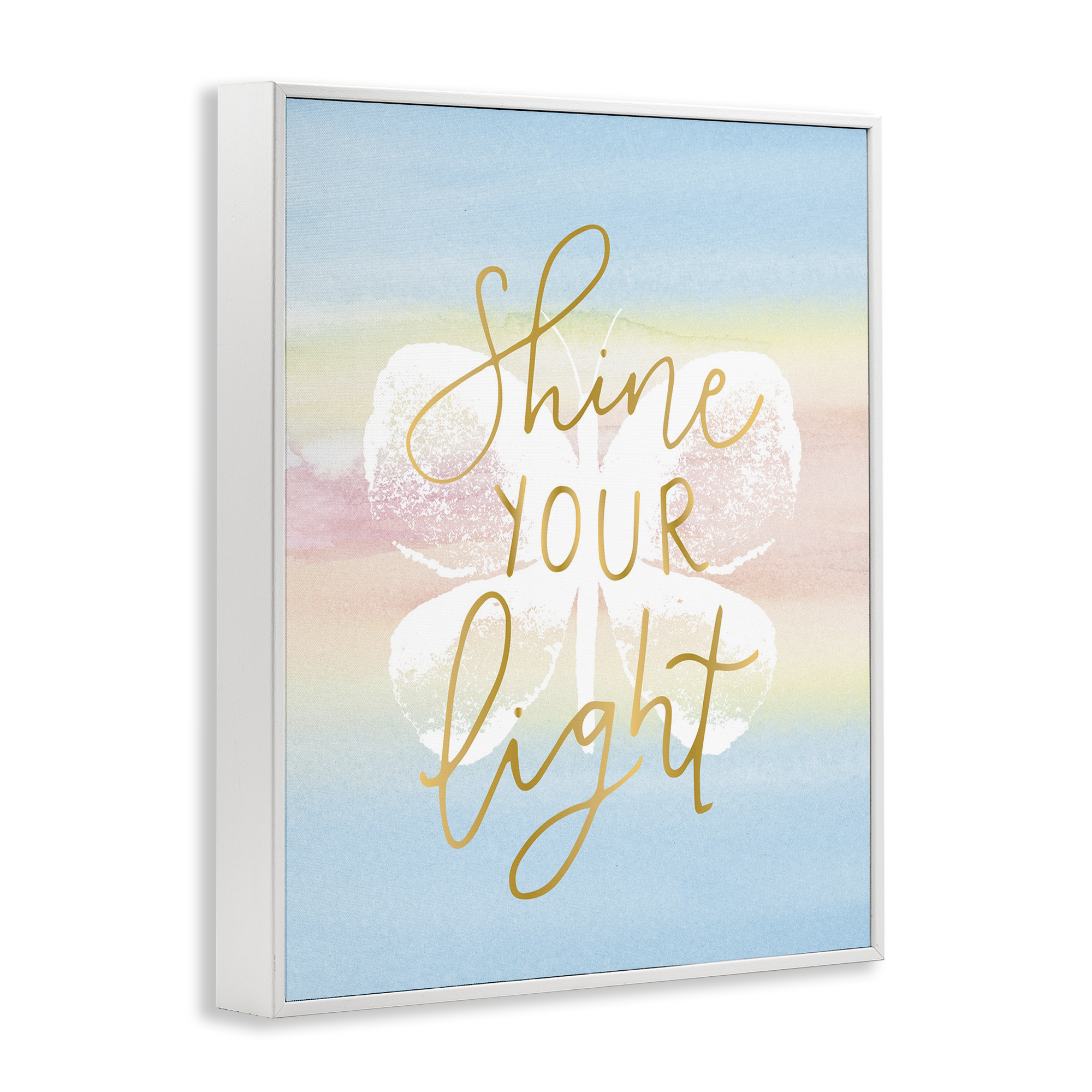 Stupell Industries Shine Your Light Animals & Insects Painting White Framed Art Print Wall Art, 11 x 14