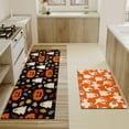thumbnail image 3 of Halloween Kitchen Mat Set of 2,Pumpkin and Ghost Happy Halloween Floor Mats and Rugs Non Skid Washable for Kitchen Home Decor,Halloween Decorations and Accessories (17"x47"+17"x30"), 3 of 6