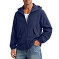 thumbnail image 3 of DYTTDG Men's Lightweight Sun Protection Hooded Jacket, Full Zip Breathable Solid Color Windbreaker with Pockets for Hiking & Outdoor Sports, 3 of 7