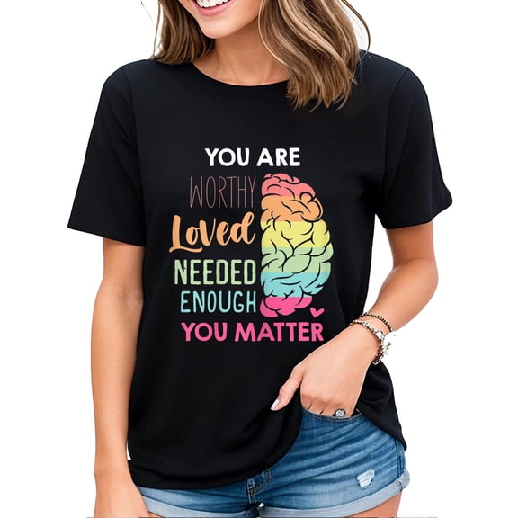 You Matter Kindness Be Kind Shirt Mental Health Awareness Womens T-Shirt Black Medium