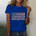 thumbnail image 7 of KALE 4th of July Short Sleeve Shirts for Women American Flag Patriotic 2D Independence Day Print Casual Sports T Shirt Y2K Clothes Blue XL, 7 of 7