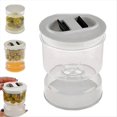 thumbnail image 4 of Dispensador Húmedo y Seco, Tarro de Reloj de , Contenedor de Pepino para Cocina, Herramienta de Separación de Jugo de Alimentos,, 4 of 5