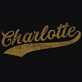 thumbnail image 2 of UGP Campus Apparel Charlotte Baseball Script - Adult Unisex Long Sleeve T Shirt - X-Large - Black, 2 of 6