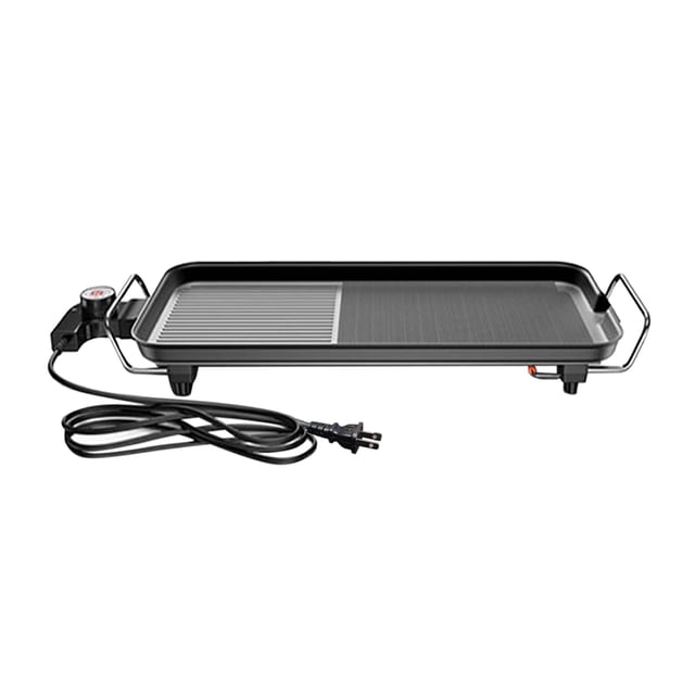 Parrilla eléctrica portátil para el hogar para interiores, antiadherente para barbacoa, calor rápido, fácil de limpiar, diseño EE. UU. METRO Sunnimix parrilla eléctrica interior