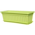 thumbnail image 2 of Flower Window Pp Resin Rectangular Window Planters Vegetables Growing Container Garden Flower Plant Pot for Balcony with Tray, 2 of 2