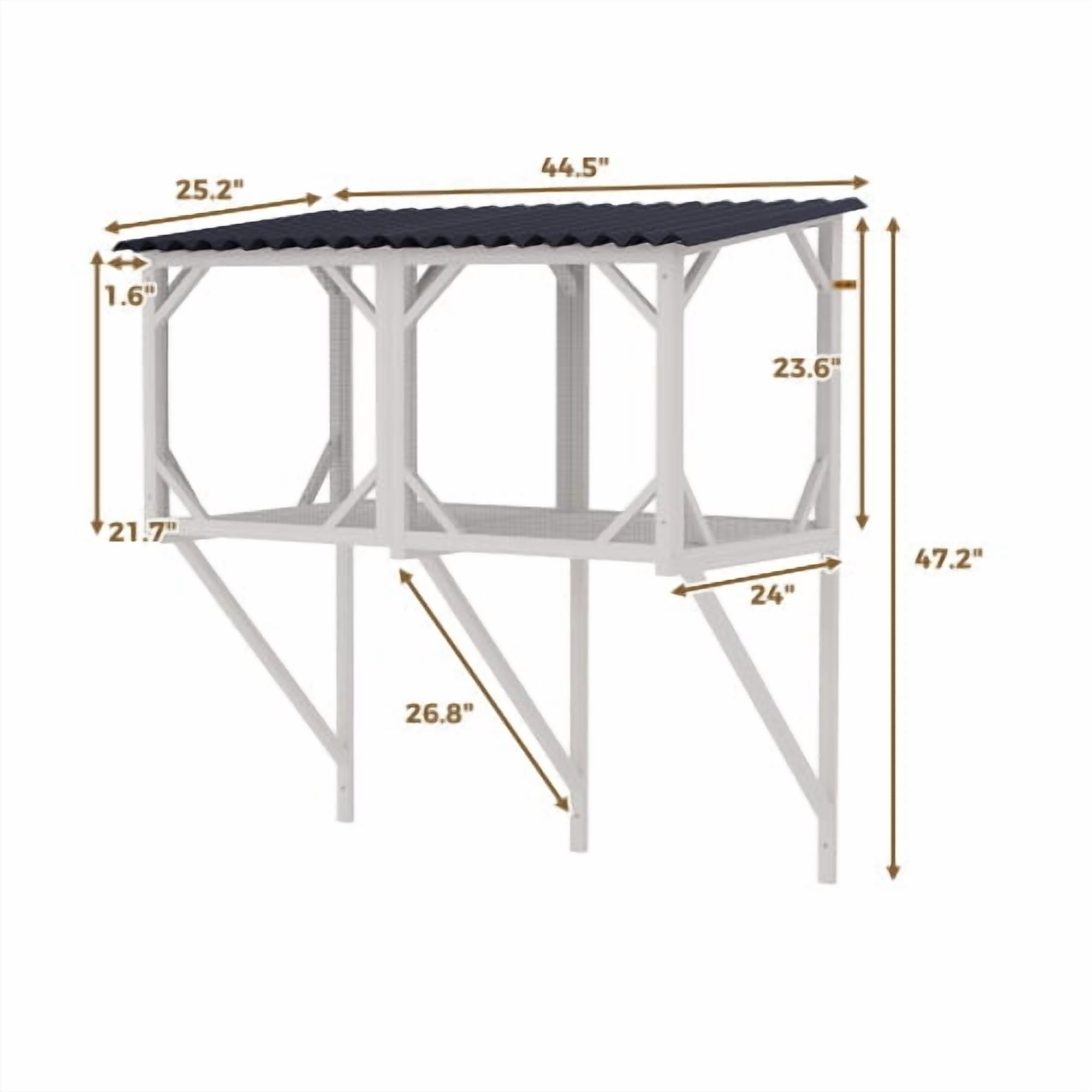 Taoruifang 43.3" Catio Outdoor Cat Enclosure for Sunbathing, Napping & Viewing for Large Indoor Cats