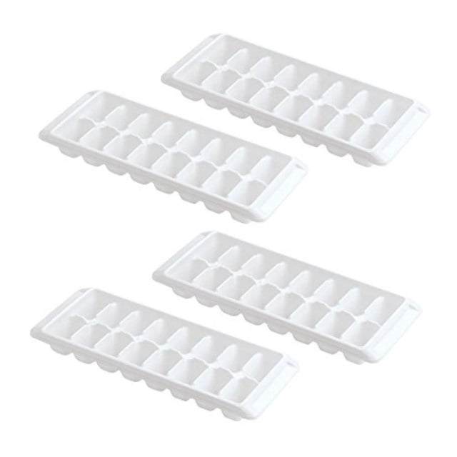 Kitch Easy Release White Ice Cube Tray Pack of 4 16 Cube Trays 