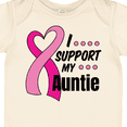 thumbnail image 4 of Inktastic Breast Cancer Awareness I Support My Auntie with Pink Ribbon Boys or Girls Baby Bodysuit, 4 of 5
