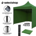 thumbnail image 4 of Carpa Toldo 3 Paredes Retráctil 3x3 Lona Impermeable Acero, 4 of 8