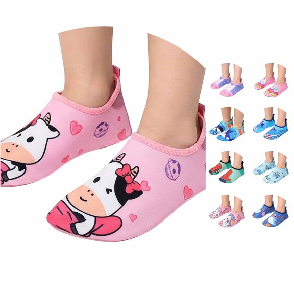 JAJAHO Kids Water Shoes Boys Girls Lightweight Outdoor Quick Dry Barefoot Sock Shoes For Sport Beach Swim Pool Surf 3-11Y