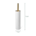 thumbnail image 3 of Acento Slim Round Holder Metal Removable Plastic Liner Tall Toilet Brush in Soft Touch White Gold, 3 of 11