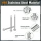 thumbnail image 3 of Uxcell 100 Paquete #14 x 3" Tornillos autorroscantes, Tornillos autoperforantes de acero inoxidable 410 para metal, Cabeza de arandela hexagonal para chapa metálica, 3 of 5