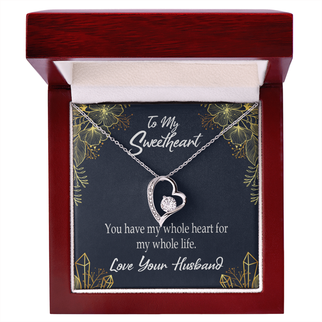 Pour Ma Femme Mon Coeur Est à Toi pour Toujours Collier w Message Card