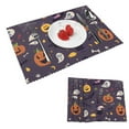 thumbnail image 1 of DouZhe Polyester Set de 4 Sets de Table, Halloween Citrouilles Sorcière Motif Résistant à la Chaleur Place Mats pour Table à Manger, 12 "x 18", 1 of 6