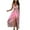 Hot Pink, variant on IROINNID Women's V-Neck Wrap Dress Fashion Bohemian Loose Sleeveless Print Dress Full-Length Dress