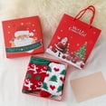 thumbnail image 6 of 1 Box Of 2 Pairs Of Christmas Stockings,christmas socks for kids,toddler christmas socks,Christmas Fuzzy Socks for Kids Plush Cartoon Non Slip Slipper Winter Warm Fleece Socks with Gift Box, 6 of 7