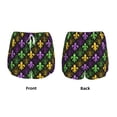 thumbnail image 5 of Lsque Mardi Gras1 Printed Women's Running Shorts with Liner Pockets,Elastic Quick Dry Workout Athletic Gym Yoga Shorts,Womens High Waist Shorts-Small, 5 of 9