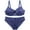 Blue, variant on DondPO Womens Bra and Panty Sets 2 Piece Underwear Set for Women Bras and Regular Fit Comfort Padded Bra and Panty Bralette Women's Underwear and Bras Lace Bra and Panty Set Red 80C