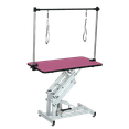thumbnail image 5 of 42.5INCH HYDRAULIC PET GROOMING TABLE WITH "H" ARM PINK,White+Pink,MDF+Steel Main Material,50-60kg (110lbs) strong bearing capacity for lift loading, 5 of 12