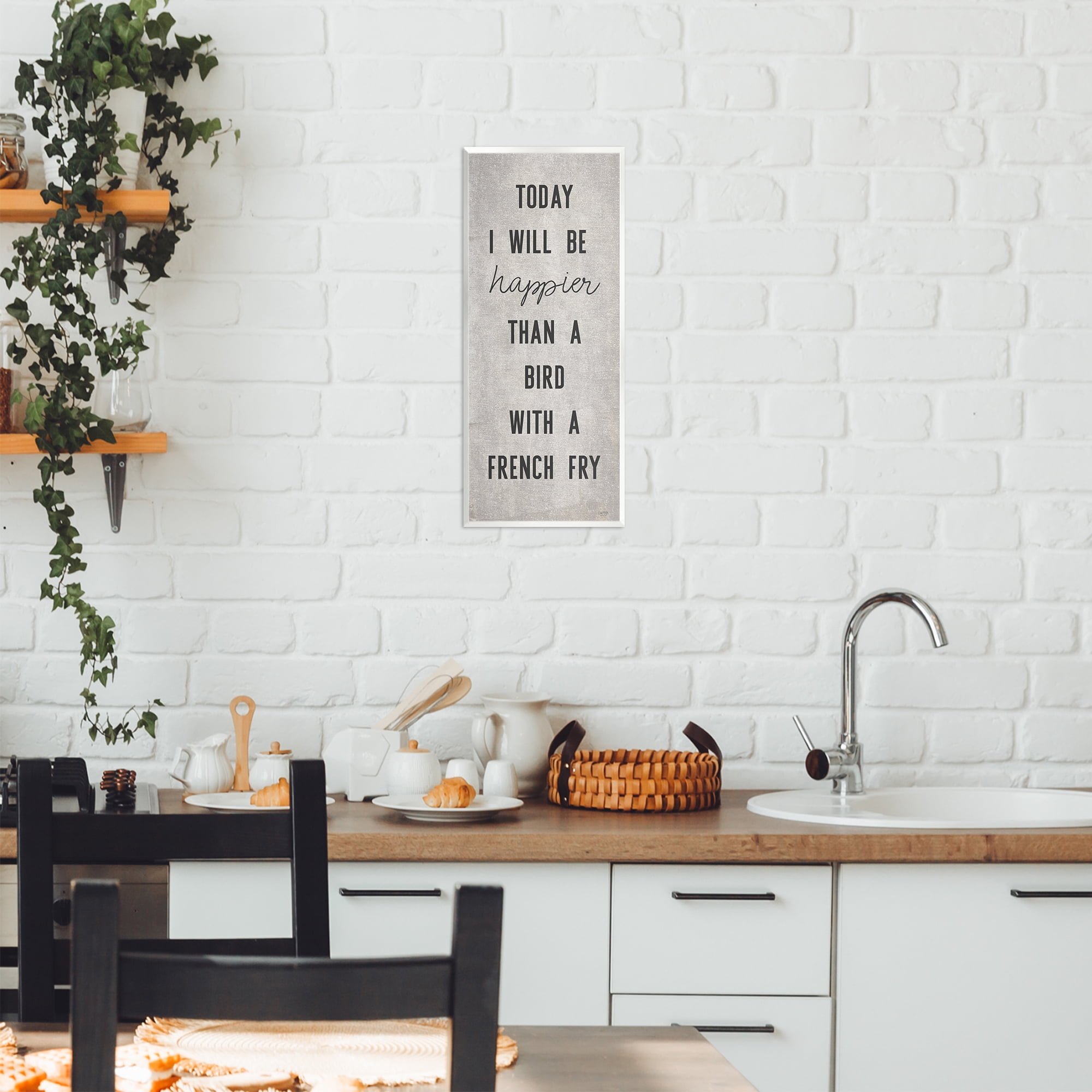 Stupell Industries Bird With A French Fry Wall Plaque Art, design by Lux + Me Designs