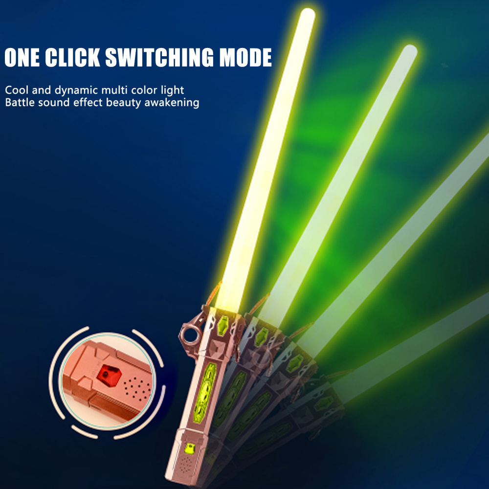 RGB 7 Colors Changeable Lightsabers Stretchable GlowinTheDark Laser