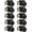 Black, variant on 8 Pack Black Door Knobs Interior, Privacy Door Knob for Bedroom Bathroom, Matte Black Modern keyless Doorknobs with Square