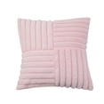thumbnail image 2 of Housse de Coussin à Rayures Unies Assemblée, Polyester Doux, Housse de Coussin Rectangulaire, Déco Maison, Rose, JKODE, 2 of 6