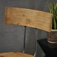 thumbnail image 4 of Ximen Naturally Antique Fir Wood Barstool w/ Backrest, 4 of 5