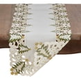 thumbnail image 2 of Fennco Styles Pandoro Collection Holiday Embroidered Christmas Tree Cutwork Border 16 x 68 Inch Table Runner – Ivory Table Runner for Christmas Dinner, Family Gathering, Special Events and Home Décor, 2 of 3