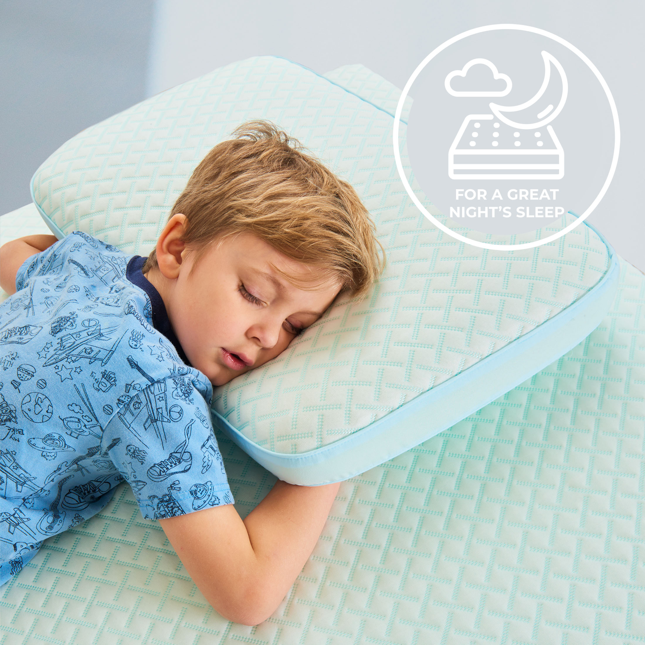 Imaginarium Fun Mattress 6" Hybrid of Bounce Foam and Coils, Twin, Blue