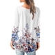 thumbnail image 4 of Puntoco Mujer Casual Camiseta Impreso Manga Larga Cuello Redondo Fruncido Botón Pullover Blusa tops Puntoco Puntoco-6619, 4 of 6