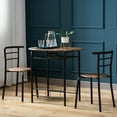 thumbnail image 1 of Ktaxon Modern Dining Table Set for 2, Breakfast Dining Room Set with 2 Chairs Kitchen Table and Chairs Set, Black Brown, 1 of 9