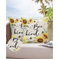 thumbnail image 6 of Pack of 2 Outdoor Pillow Covers, Summer Bee Sunflower Daisy Eucalyptus Honeycomb Linen Waterproof Square Throw Pillowcase Cushion Decorative Pillow Covers for Couch Patio Tent, 26x26 in, 6 of 6