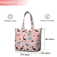 thumbnail image 4 of Pink Cartoon Dinosaurs Volcanoes Pattern Travel Tote Bags for Women Carry On,Large Weekender Bags for Women Travel,Multi Functional Duffle Bag for Work,Shopping,Sports, 4 of 5
