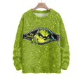thumbnail image 4 of Women's Long Sleeve Christmas Pullover Ugly Sweatshirt Funny Christmas Shirt Green 03-Fluorescent Green XXXXL, 4 of 4