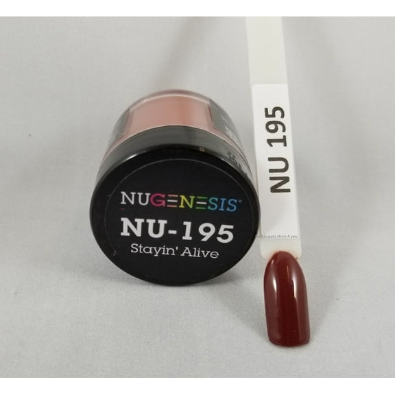 NUGENESIS Nail Color Dip Dipping Powder 1.5oz/jar - NU195 STAYING ALIVE