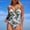 Army Green, variant on Women's Halter Bathing Suits Summer Beach Fashion Hawaiian Print Zipper Slim Fitted Tummy Control Push Up Jumpsuit Sport One Piece Swimsuit Orange L