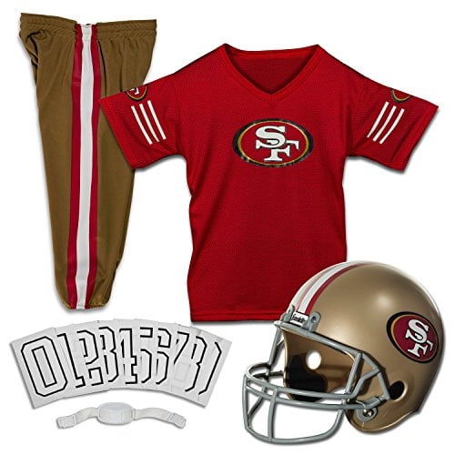 Conjunto de uniforme de fútbol Franklin Sports San Francisco 49ers