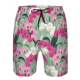 thumbnail image 4 of Kdxio Orchids Flowers Pattern Mens Casual Shorts - Drawstring Summer Beach Sports Shorts for Men, 4 of 9