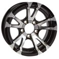 thumbnail image 1 of Aluminum Boat Camper Trailer Rim Wheel 5 Lug 15 in. Avalanche V-Spoke/Black, 1 of 4