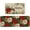 Red, variant on Poinsettia Christmas Kitchen Rugs Set of 2, Jingling Bell Holly Kitchen Mats for Floor Non Slip Winter Holiday Farmhouse Christmas Decoration 17x29 and 17x47 Inch