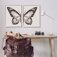 thumbnail image 2 of Stupell Muted Symmetrical Butterfly Wings Animals & Insects Painting White Framed Art Print Wall Art, Set of 2, 2 of 8
