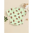 thumbnail image 4 of Nygoyerh Baby Boys Girls Summer Romper Football Print Short Sleeve Jumpsuit Newborn Infant Crew Neck T-shirt Bodysuit for Casual Daily 3M 6M 12M 18M, 4 of 8