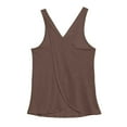 thumbnail image 3 of Lixiuxyad Summer Womens Tank Tops Women Solid Sleeveless Sports Vest Training Running Fitness Top Pullover Loose Yoga Blouse(Brown M), 3 of 3