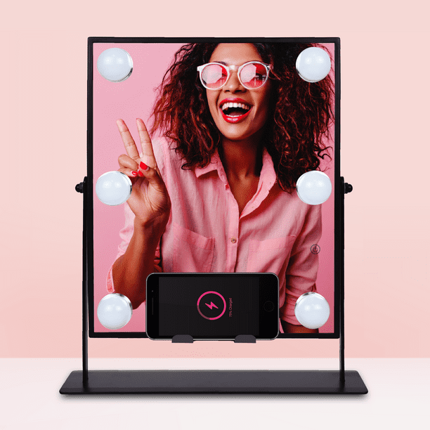 Danielle Creations Bluetooth L.E.D. Lighted Vanity Mirror, Black